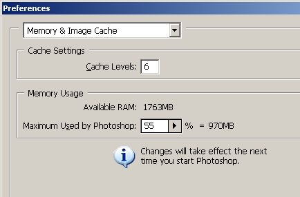 photoshop 3 - Ошибка Photoshop - Could not complete the Close command because there id not enough memory (RAM)