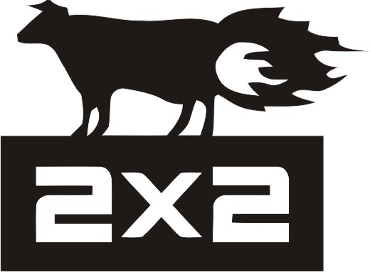 2x2 - Векторный логотип 2x2 с коровой