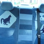 cat car jeans 7 150x150 - Чехлы для автомобиля из старых джинсов